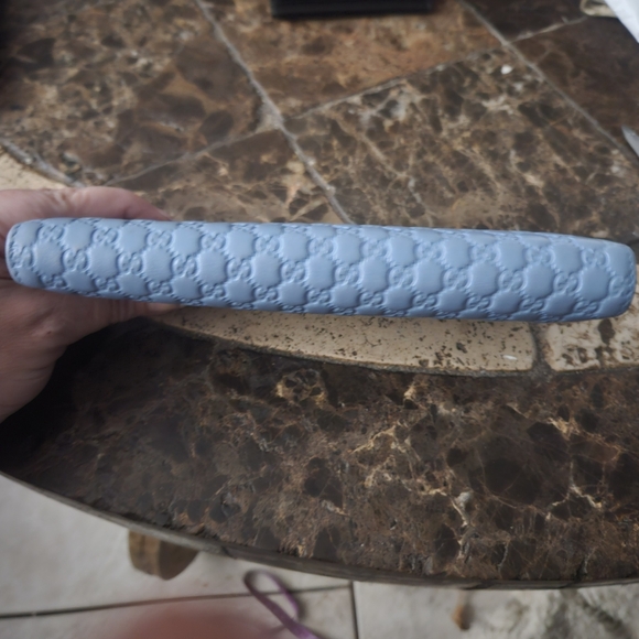 Gucci Microguccisimo  Leather Continental Flap Wallet in mineral blue - Picture 6 of 13